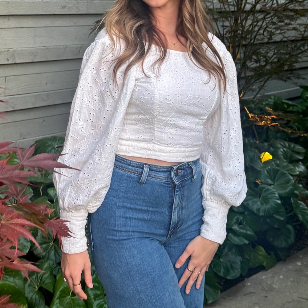 Free People White Blouse